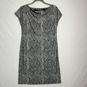 Vintage Women's Dress Reversible Size M Animal Print Lightweight Sleeveless